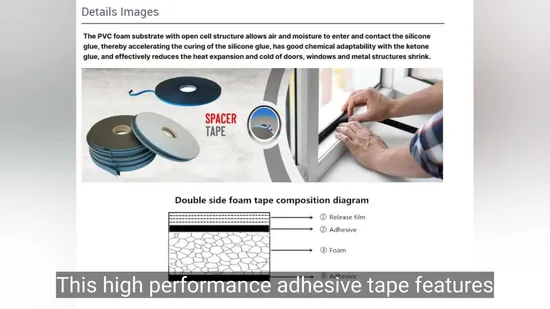 6.0mm Black Heavy-Duty PVC Foam Tape for Industrial Sealing & Noise Reduction